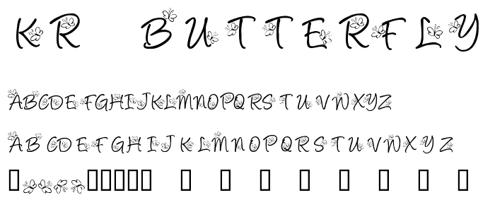 KR Butterfly font